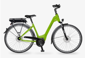 Velo de Ville CEB400 COMF RT (Rücktritt) mit 7-Gang Nabenschaltung & 500 Wh-Akku als Wave-Rahmen in der Farbe lime green, Modell 2022/23