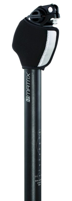 Matrix Federsattelstütze Parallelogramm PL100 bis 90 kg mit Ø: 30,9 mm in der Farbe schwarz