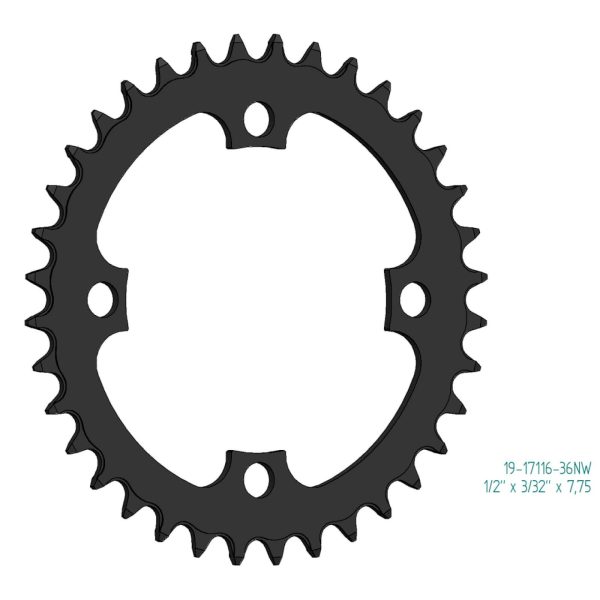 Esjot Kettenblatt für Bosch Gen 1, Gen 3 + Gen 4 38 Zähne, 104 mm