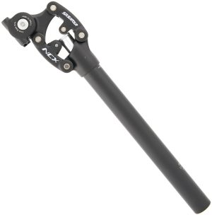 SR Suntour Parallelogramm-Federsattelstütze SP12-NCX mit Ø: 27,2 mm & 350 mm Länge in der Farbe schwarz