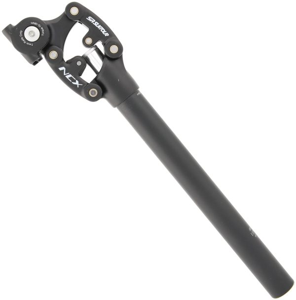SR Suntour Parallelogramm-Federsattelstütze SP12-NCX mit Ø: 27,2 mm & 350 mm Länge in der Farbe schwarz