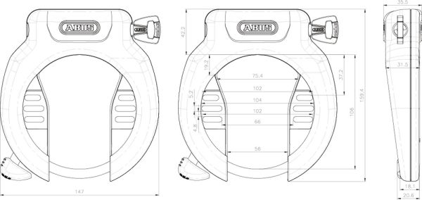 Abus Rahmenschloss PRO AMPARO 4750S NR – Bild 2