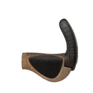 Ergon Lenkergriff GP3-L in der Ausführung lang/kurz mit Bar Ends in der Farbe kork schwarz