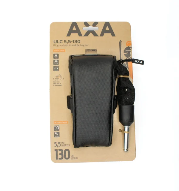 AXA Anschließkette ULC 130/5,5 m. Tasche schwarz – Bild 5