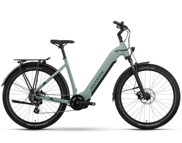 Raymon TOURRAY SELECT FL (Freilauf) mit 630 Wh-Akku als Wave-Rahmen in der Farbe mint aqua cotton