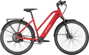 Contoura LI-16 NEODRIVE FL (Freilauf) mit 12-Gang Pinion Schaltung & 725 Wh-Akku als Trapez-Rahmen in der Farbe imola red glanz