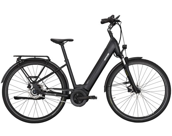Kettler E-TRAVELLER GOLD A8 RT (Rücktritt) mit 8-Gang Schaltung & 500 Wh-Akku als Wave-Rahmen in der Farbe black matt