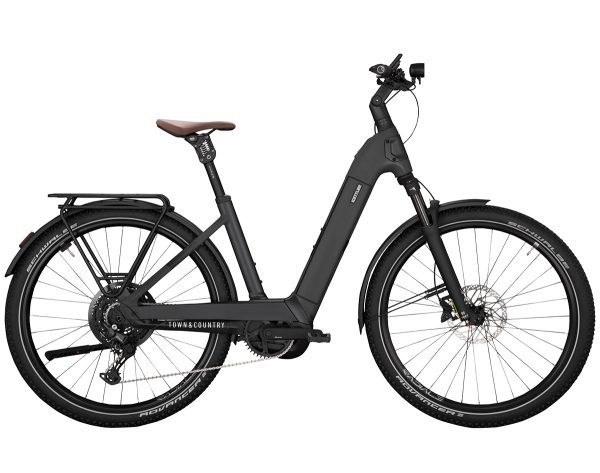 Kettler TOWN & COUNTRY CX10 FL (Freilauf) mit 10-Gang Schaltung & 800 Wh-Akku als Wave-Rahmen in der Farbe black matt