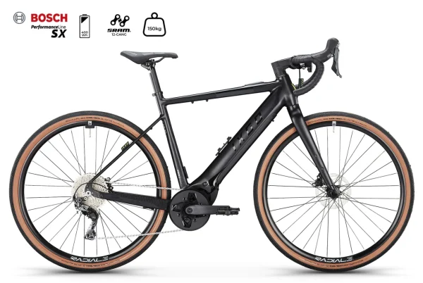 Ixgo GX-E THREE mit 12-Gang Schaltung & 400 Wh-Akku als Diamant-Rahmen in der Farbe cinder black