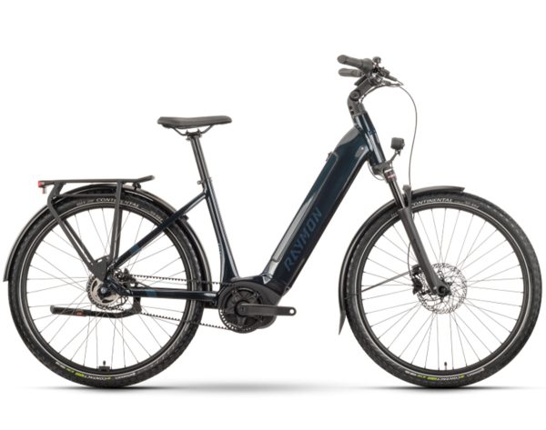 Raymon METMO PRO RT (Rücktritt) mit 600 Wh-Akku als Wave-Rahmen in der Farbe nebular blue chrome