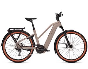 Kalkhoff ENTICE 5+ ADVANCE FL (Freilauf) mit 600 Wh-Akku als Trapez-Rahmen in der Farbe moonstonegrey matt