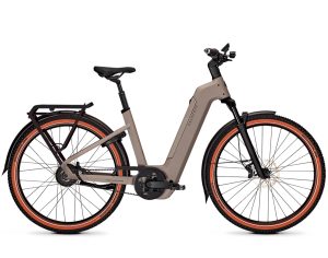 Kalkhoff ENTICE 5+ ADVANCE BELT FL (Freilauf) mit 600 Wh-Akku als Wave-Rahmen in der Farbe moonstonegrey matt, Modell 2025