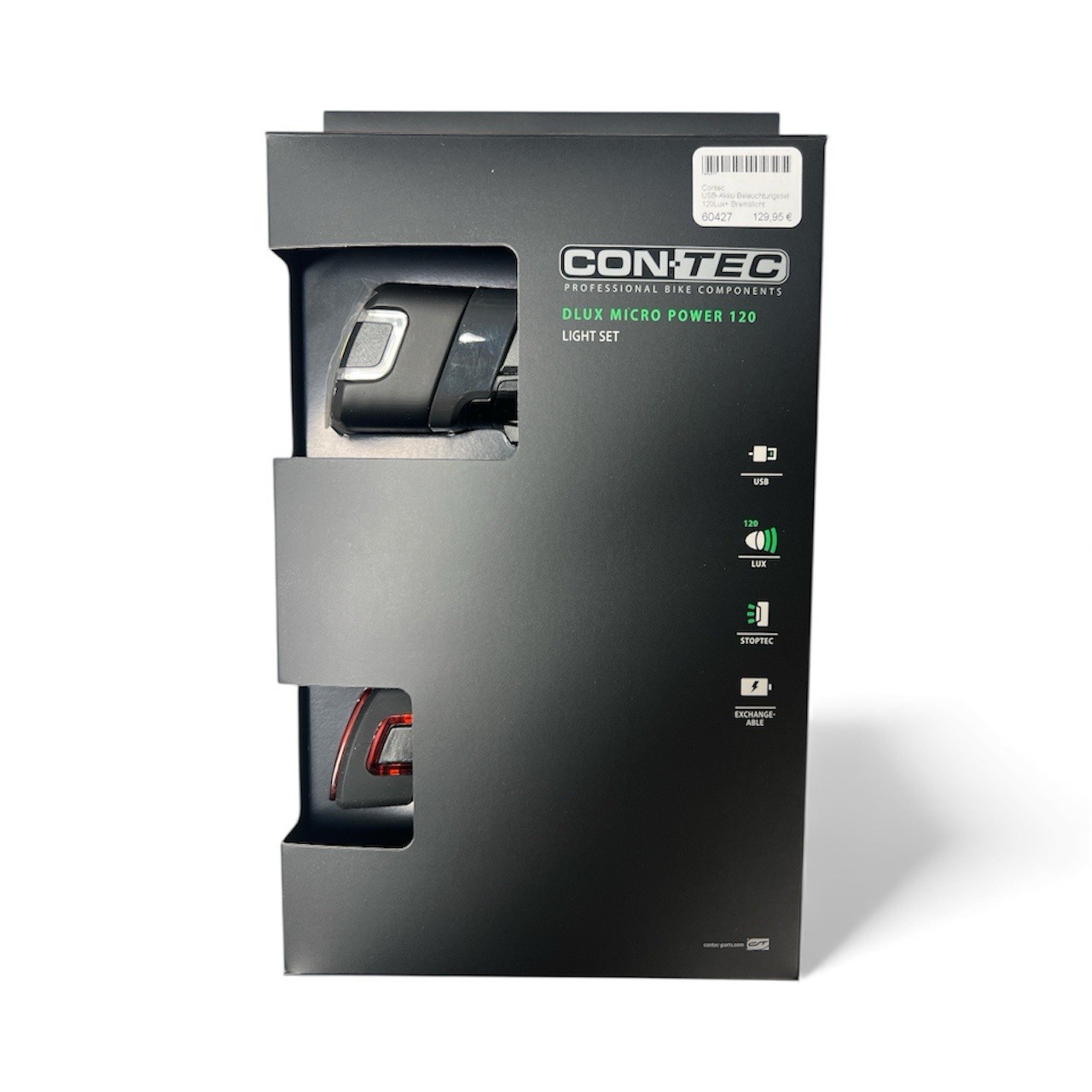 Contec USB-Akku Beleuchtungsset 120Lux+ Bremslicht – Bild 3