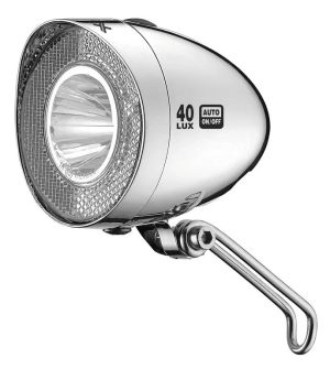 XLC LED-Scheinwerfer Retro Chrom Nabendynamo 40 Lux
